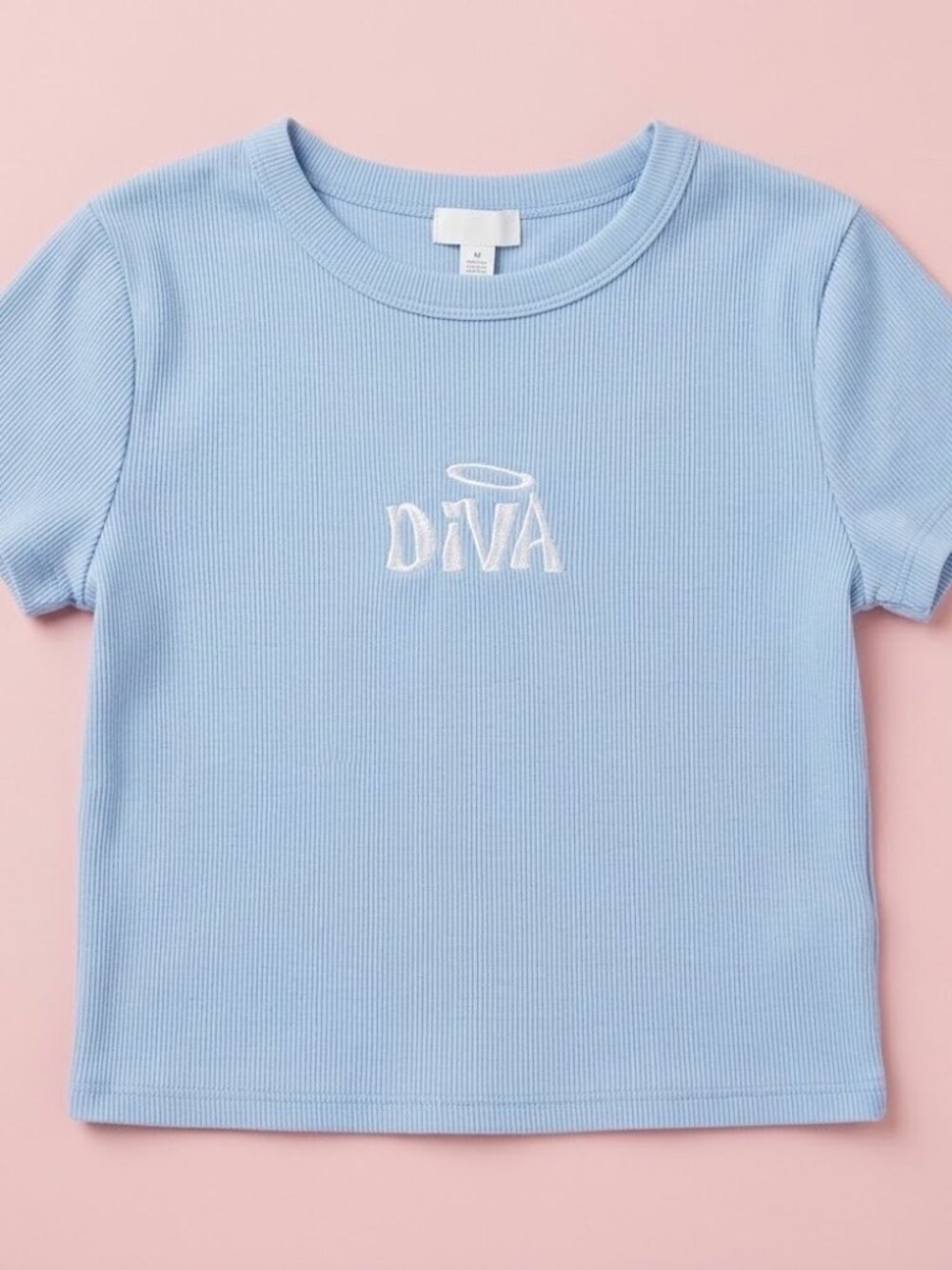 NWT Garage Diva Blue Stormi Cropped Tee